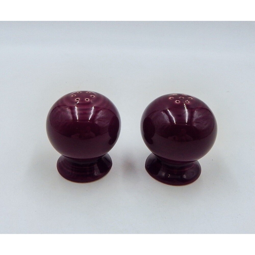 Fiestaware Fiesta Mulberry Ball Salt And Pepper Shakers Set Purple Shaker Pair